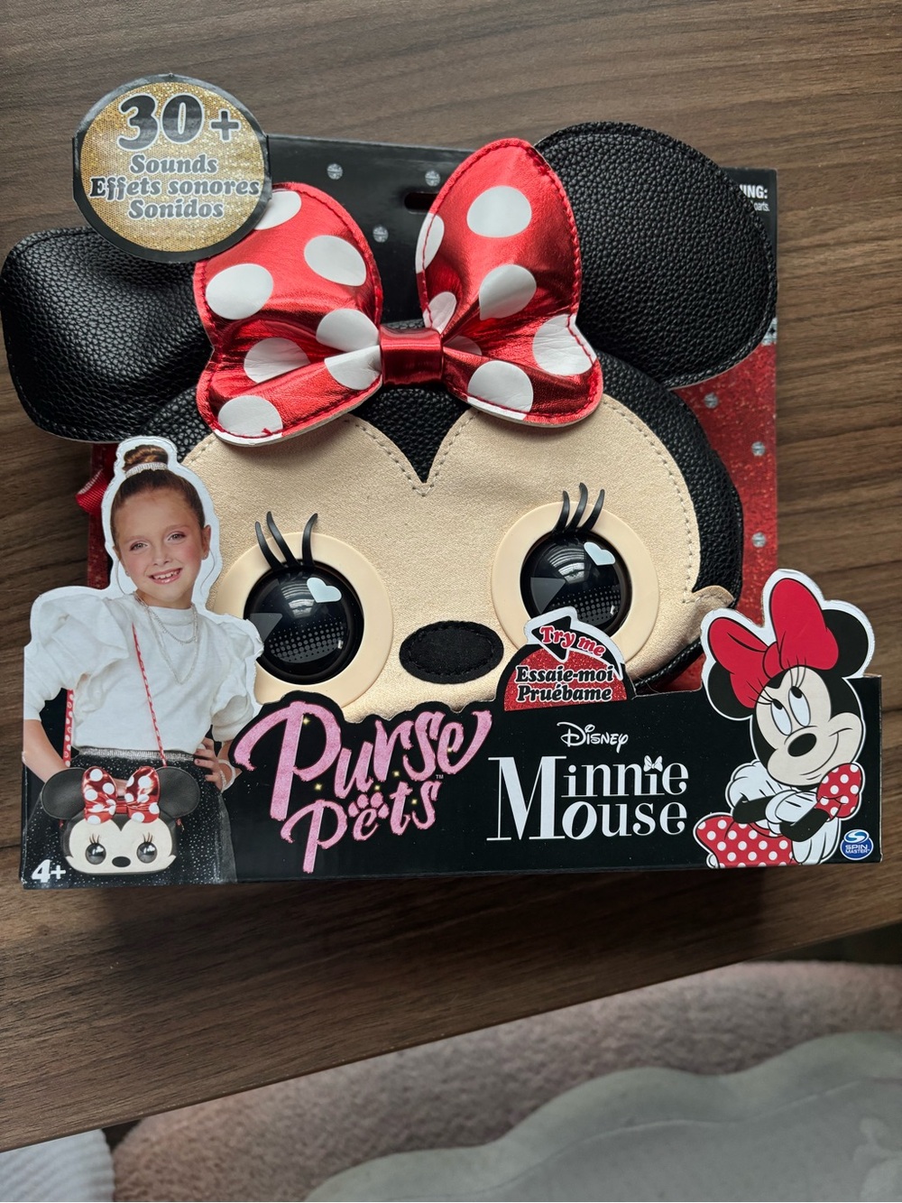 Disney Minnie Mouse Bow Crossbody Purse in Black and Red